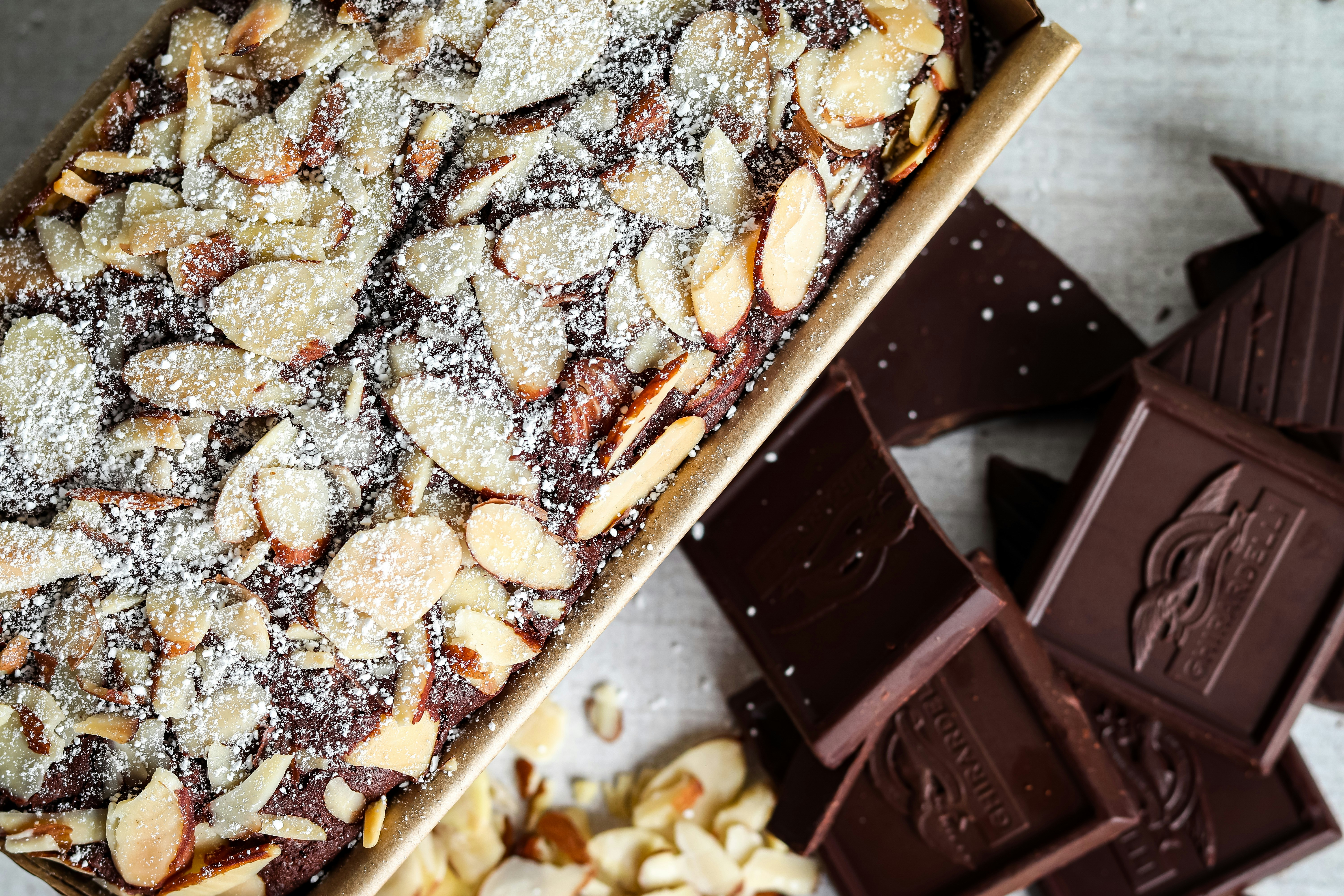 Homemade hazelnut cake recipe with chocolate topping